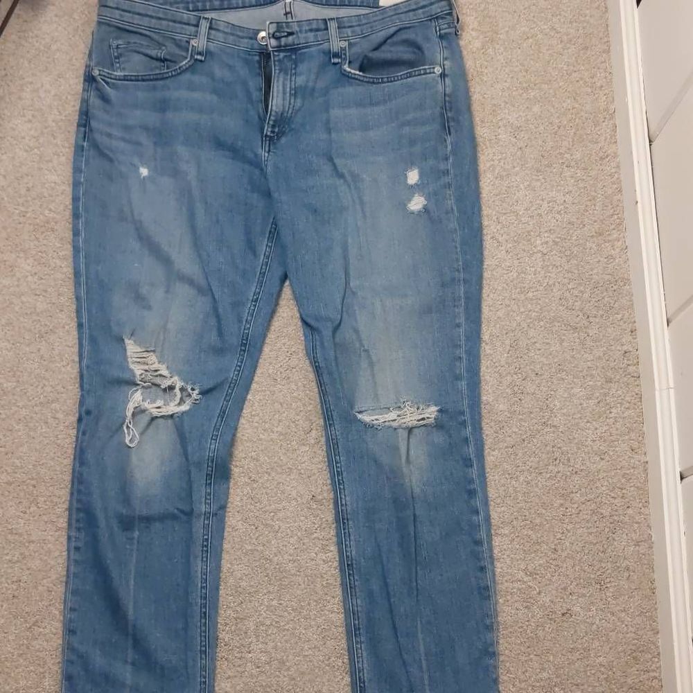 Rag and Bone size 32 Dre Low rise slim boyfriend jeans in Aviation color